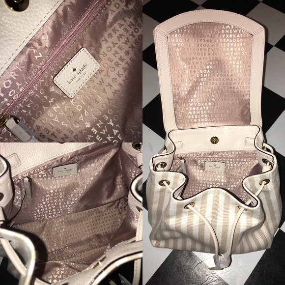 kate spade Small Breezy Mulberry Striped Backpack - Picture 8 of 8